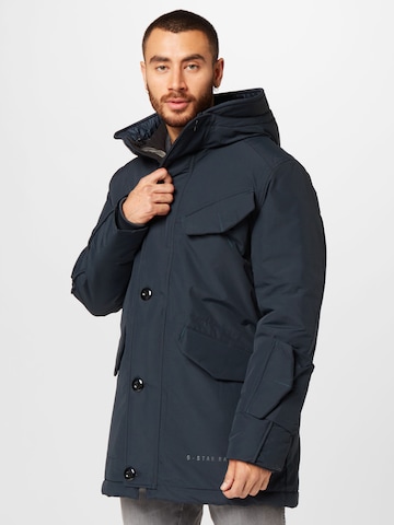 G-Star RAW - Parka de inverno 'Vodan' em azul: frente