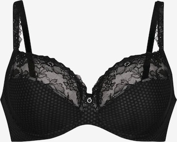 ROSA FAIA Bra 'Eloise' in Black: front