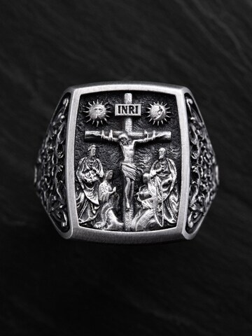 REYTEL Ring 'CRUCIFIXION OF JESUS CHRIST' in Silber