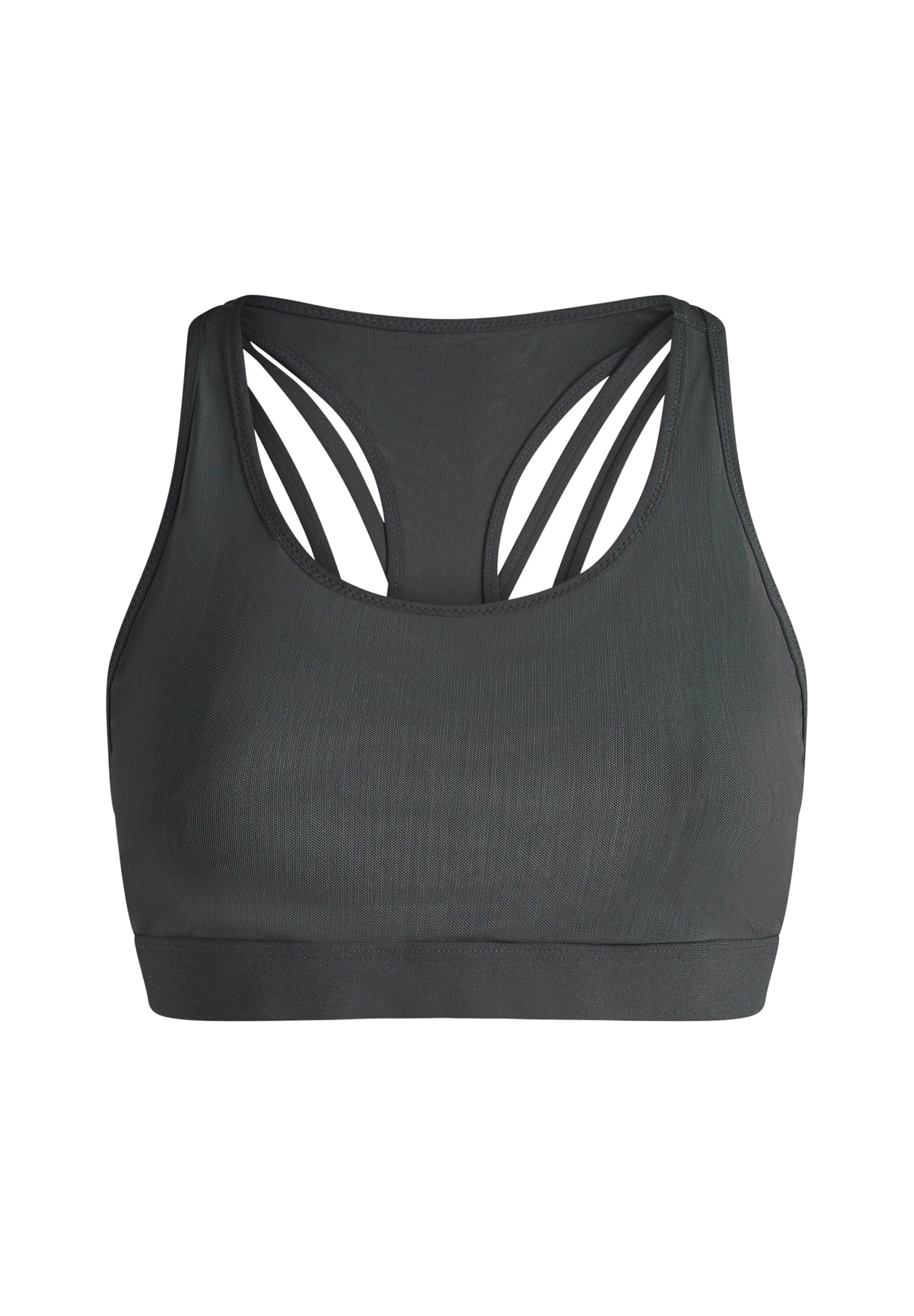 Fabletics Sports Bra in Black: front