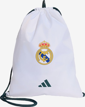 Borsone sportivo da palestra 'Real Madrid' di ADIDAS PERFORMANCE in bianco: frontale