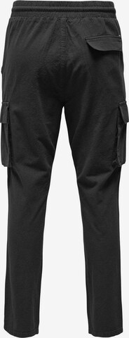 Effilé Pantalon cargo 'LINUS' Only & Sons en noir