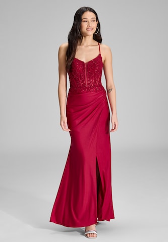 HEY KYLA Evening Dress in Red: front