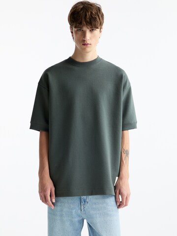 Sweat-shirt Pull&Bear en vert : devant
