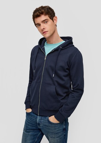 Veste de survêtement QS en bleu : devant