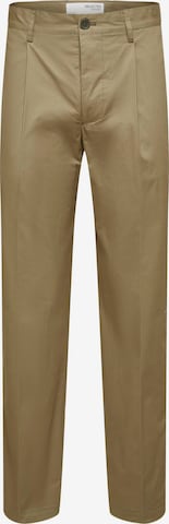 regular Pantaloni con pieghe 'LOIK' di SELECTED HOMME in verde: frontale