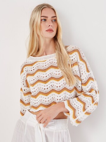 Apricot Knitted Top in Beige
