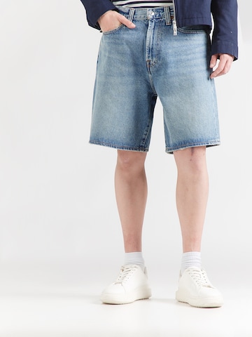 Abercrombie & Fitch Vrečasti Kavbojke | modra barva: sprednja stran