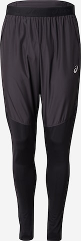 juoda ASICS Standartinis Sportinės kelnės 'ROAD': priekis