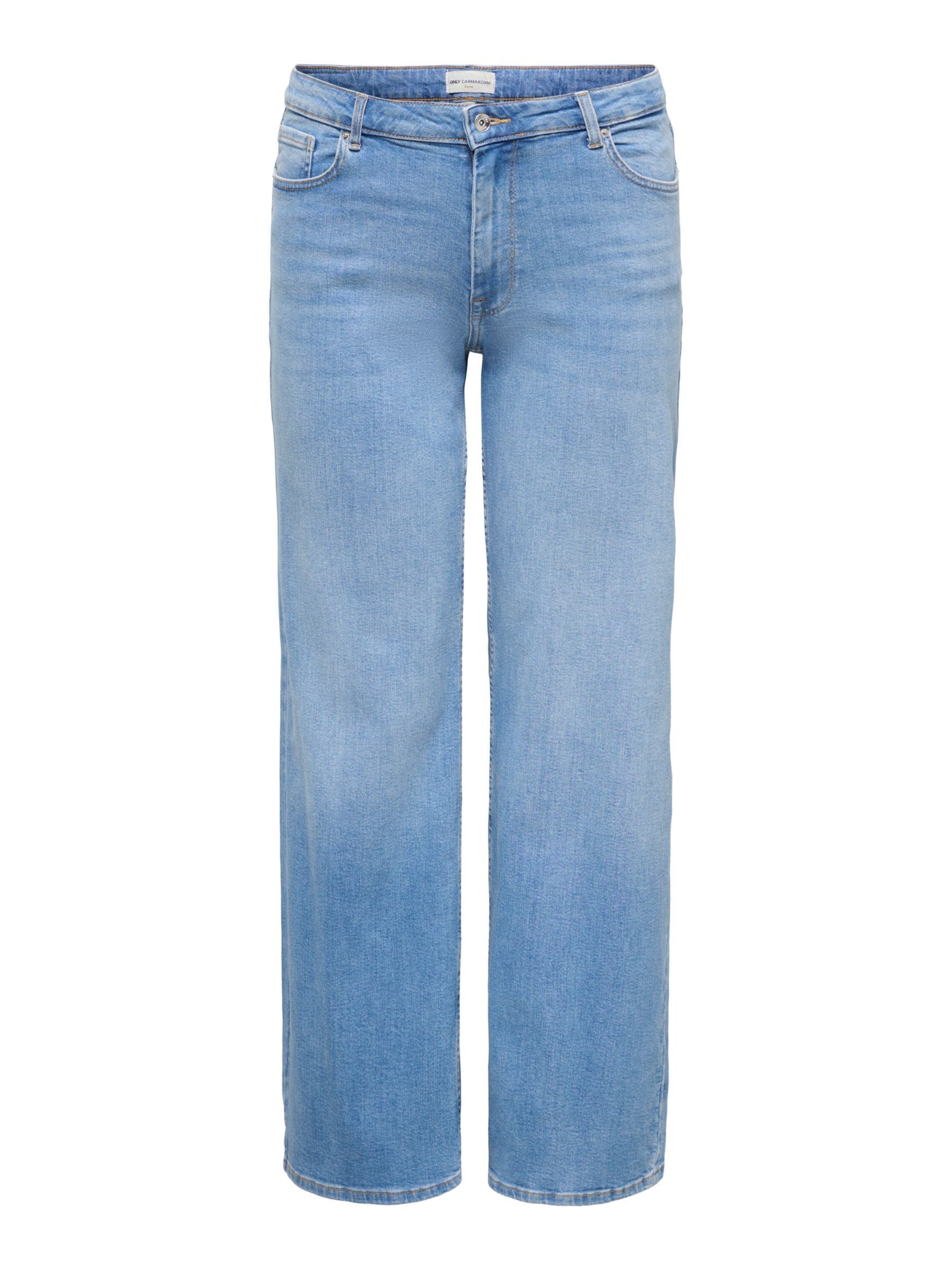 Wide Leg Jean ONLY Carmakoma en bleu : devant