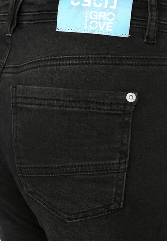 CECIL Slimfit Jeans in Schwarz