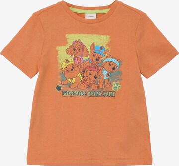 T-Shirt s.Oliver en orange : devant