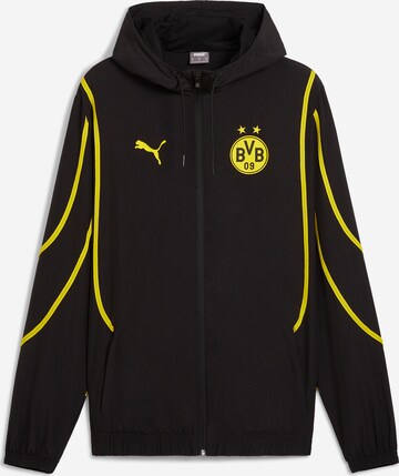 Veste de sport 'Borussia Dortmund Prematch' PUMA en noir : devant