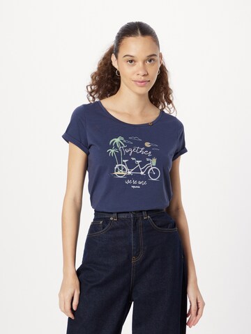 Ragwear T-Shirt 'Florah' in Blau: Vorderseite