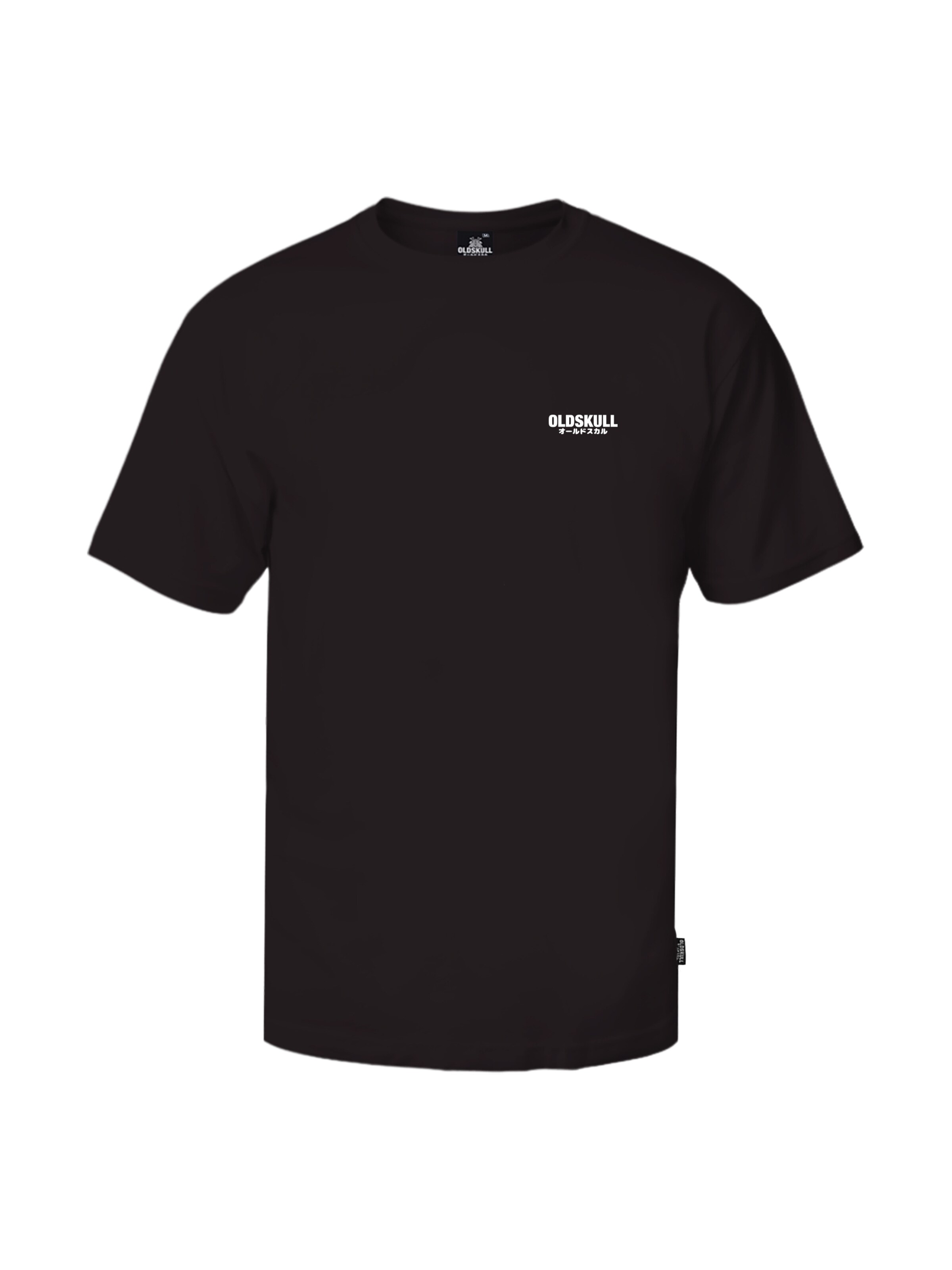 Oldskull Shirt in Schwarz: Vorderseite