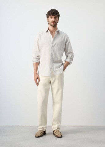 MANGO MAN Regular fit Button Up Shirt 'Elda' in Beige