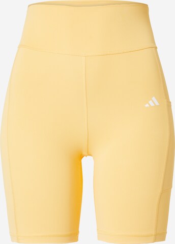 Skinny Pantalon de sport 'Optime' ADIDAS PERFORMANCE en jaune : devant