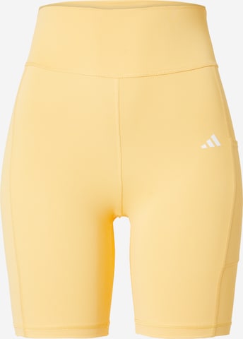 ADIDAS PERFORMANCE Skinny Sportsbukse 'Optime' i gul: forside