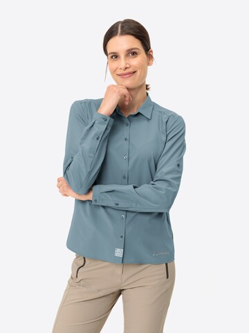 VAUDE Multifunctionele blouse ' W Rosemoor LS ST IV ' in Groen: voorkant