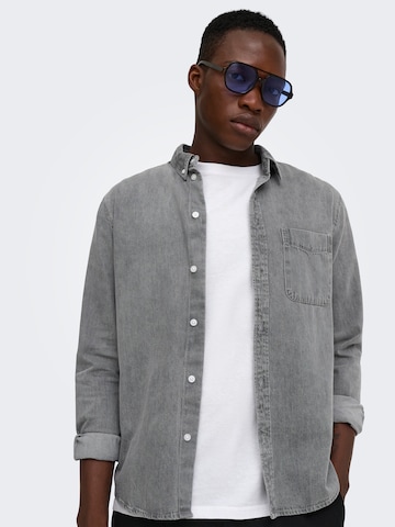 Only & Sons - Ajuste regular Camisa 'ONSOrson' en gris