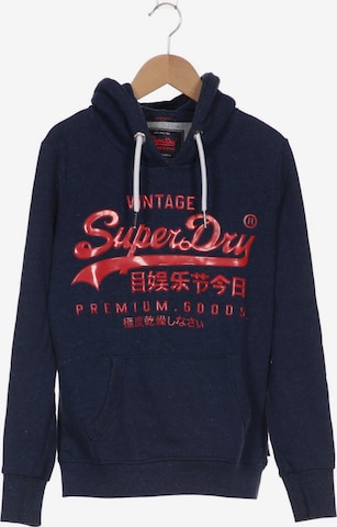 Superdry Sweatshirt & Zip-Up Hoodie in S in Blue: front