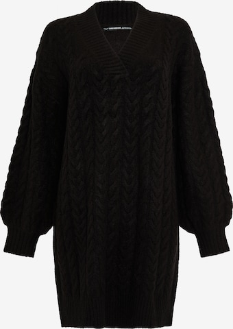 Threadbare Knitted dress 'Chalk' in Black: front