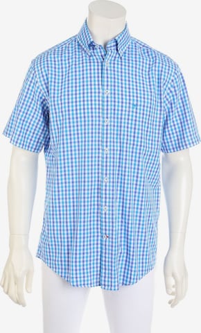 FYNCH-HATTON Button Up Shirt in L in Blue: front