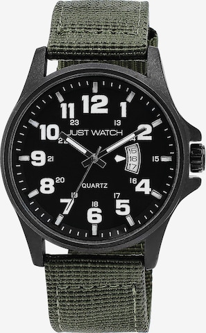 Just Watch Analog Watch 'Caius, Datumsanzeige' in Green: front
