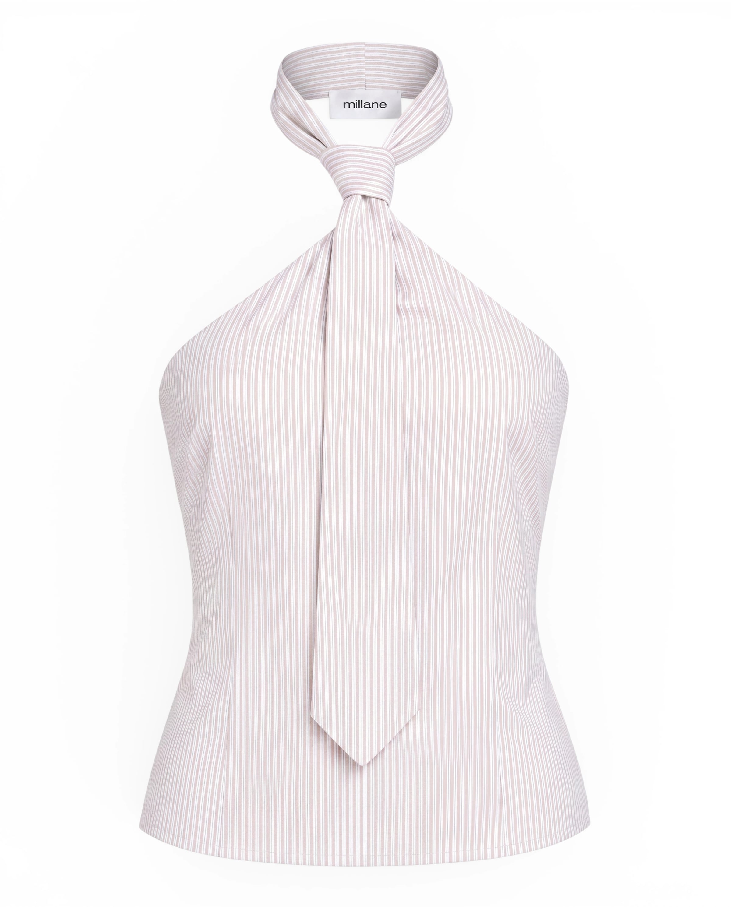 millane Top in XS in de kleur Beige / Wit, Productweergave