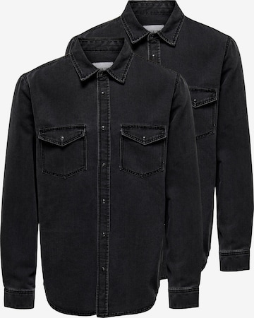 Only & Sons Overhemd 'Bane' in Grijs: voorkant