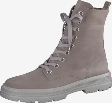 Paul Green Lace-Up Ankle Boots in Grey: front