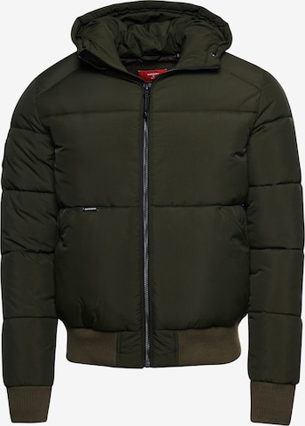 Superdry Winter Jacket in Green: front