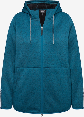 Ulla Popken Fleecejacke in Blau: Vorderseite