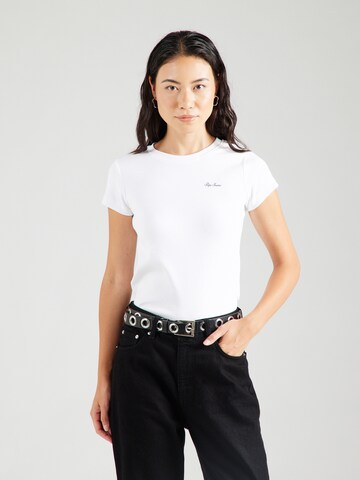Tricou de la Pepe Jeans pe alb: față