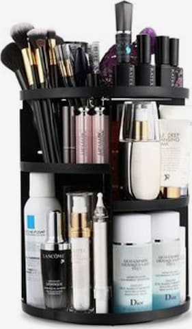 UNIQ BeautyOrganizator nakita 'UNIQ 360º Rotating Cosmetic Organiser - Black' - prozirna boja: prednji dio