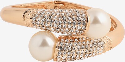 SOHI Bracelet 'Saphira' en or / transparent / blanc perle, Vue avec produit