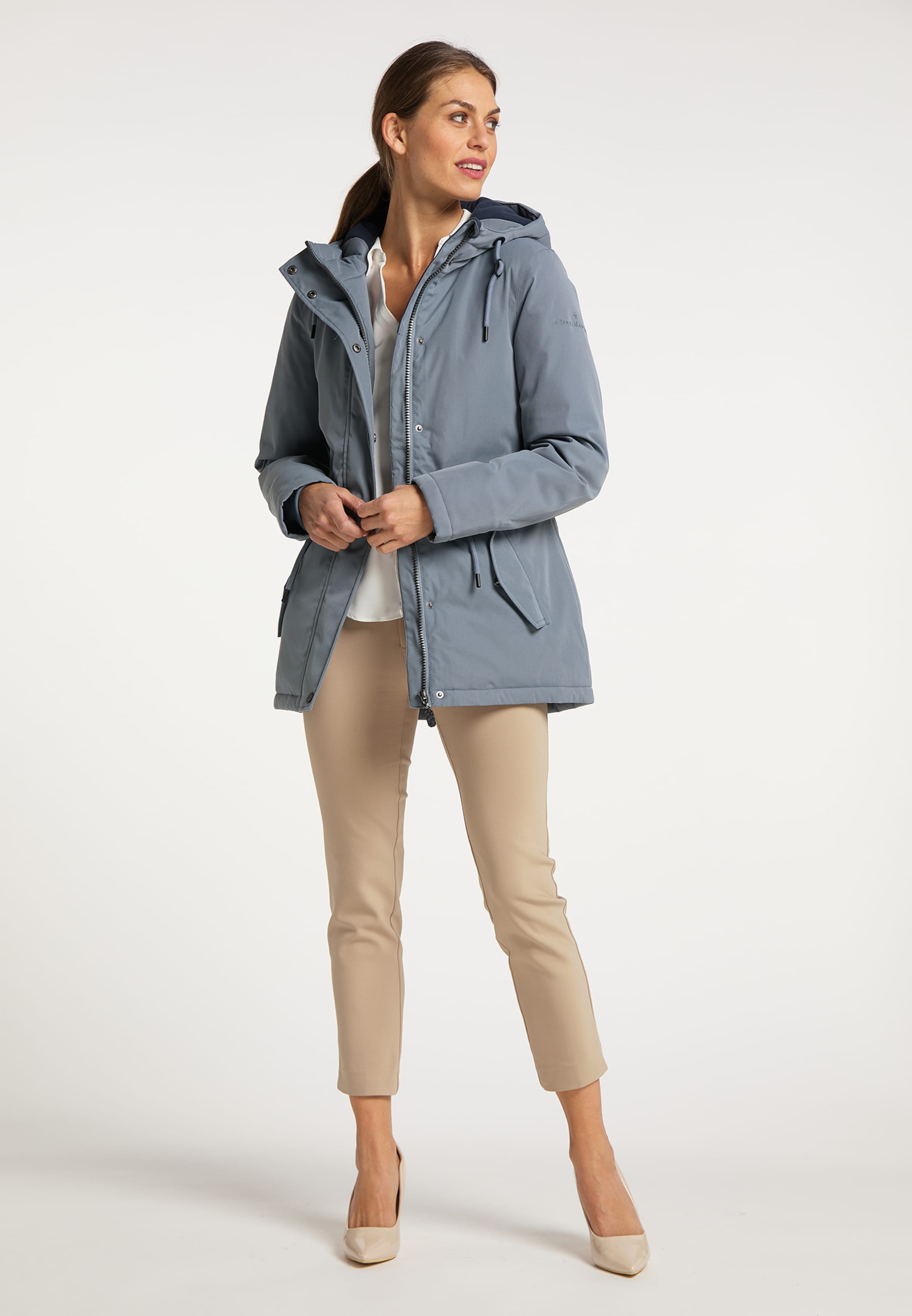 Frauen Große Größen DreiMaster Klassik Parka in Rauchblau - GS23795 Frauen Große Größen DreiMaster Klassik Parka in Rauchblau - GS23795