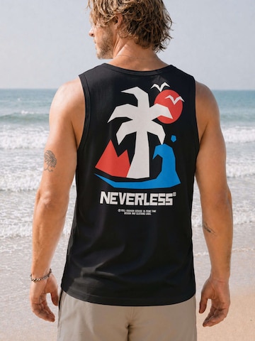 Neverless Shirt 'Beach Palm' in Black