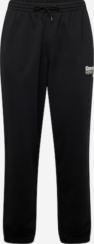 ReebokTapered Sportske hlače 'IDENTITY BRAND PROUD' - crna boja: prednji dio