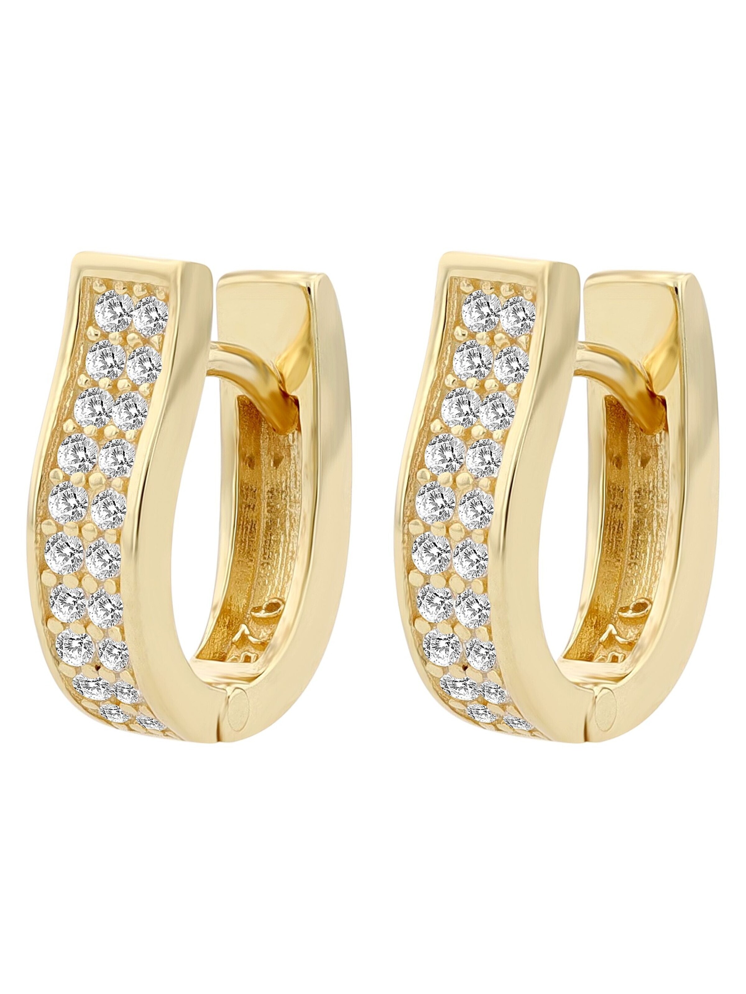 Akzent Ohrringe 'Yucca, 925 Sterlingsilber, langlebig'‌‌‌‌‌‌‌‌‌ in Gold