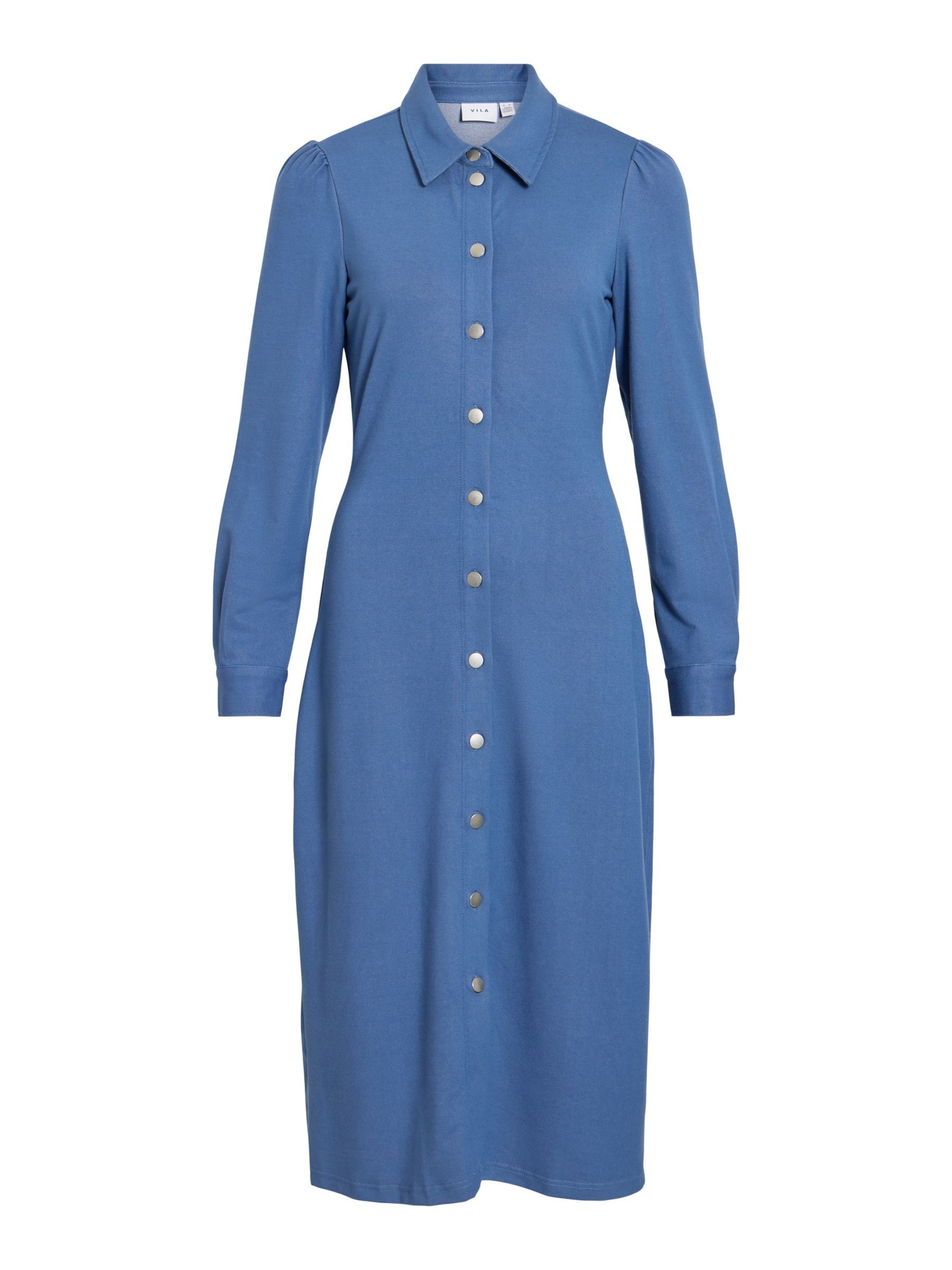 Robe-chemise 'VIChania' VILA en bleu : devant