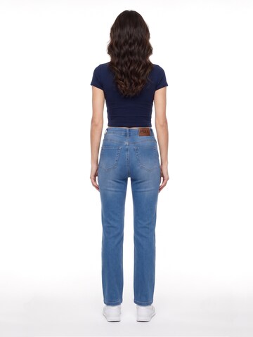 ESRA Regular Jeans 'Straight Leg Jeans aus extra weicher Baumwolle'‌‌ in Blau