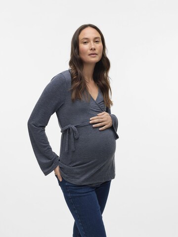 MAMALICIOUS Shirt 'MLAda Tess' in Grey