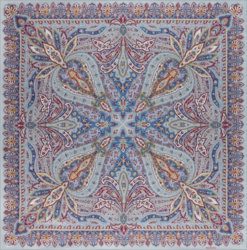 Foulard ' FLOURISHING PAISLEY' di Roeckl in blu: frontale