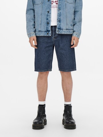 Only & Sons Regular Jeans 'Avi' in Blauw: voorkant