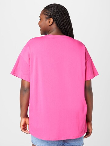 T-shirt 'RINA' PIECES Curve en rose