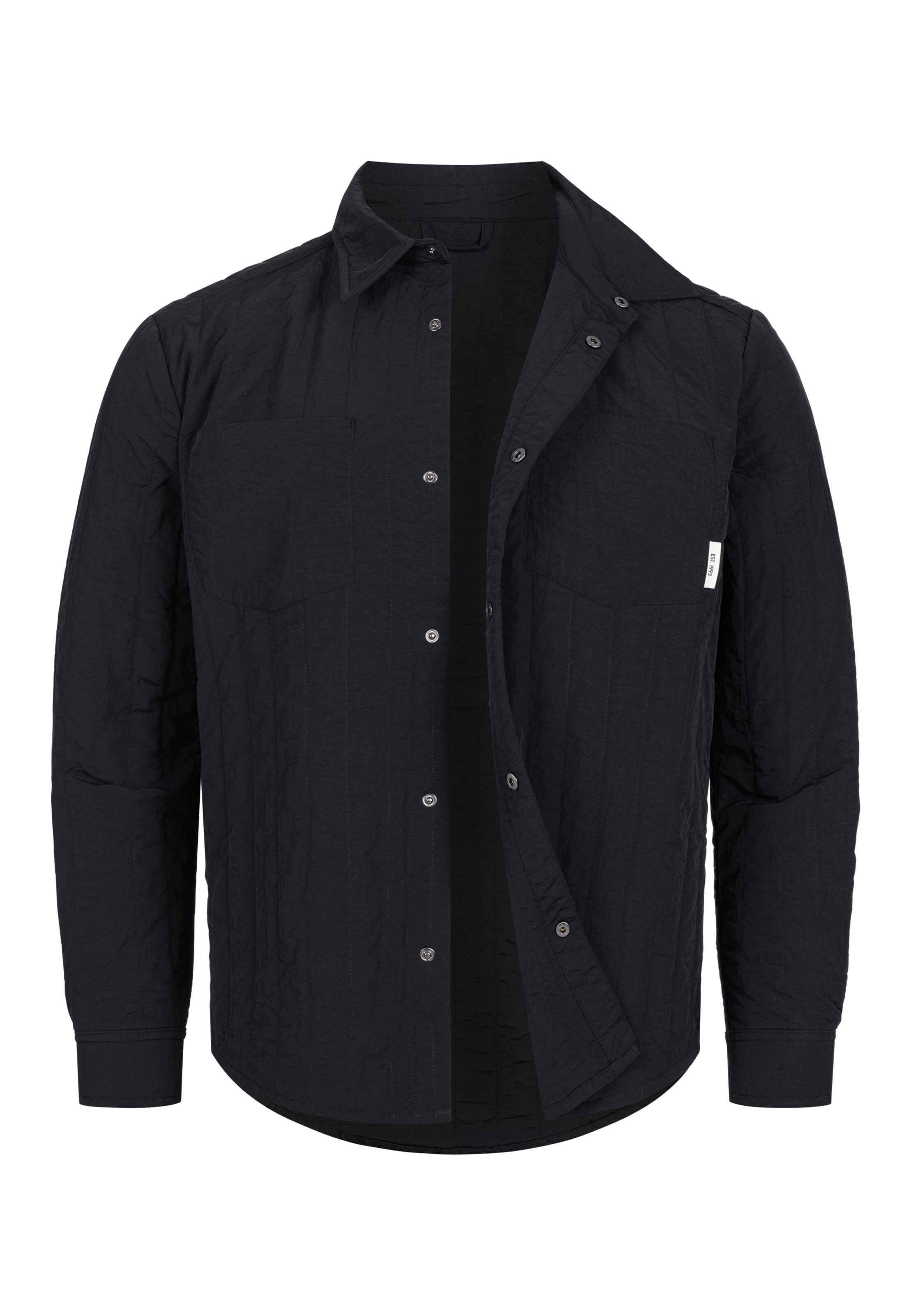 INDICODE JEANS Übergangsjacke ' INHully ' in Schwarz: Vorderseite