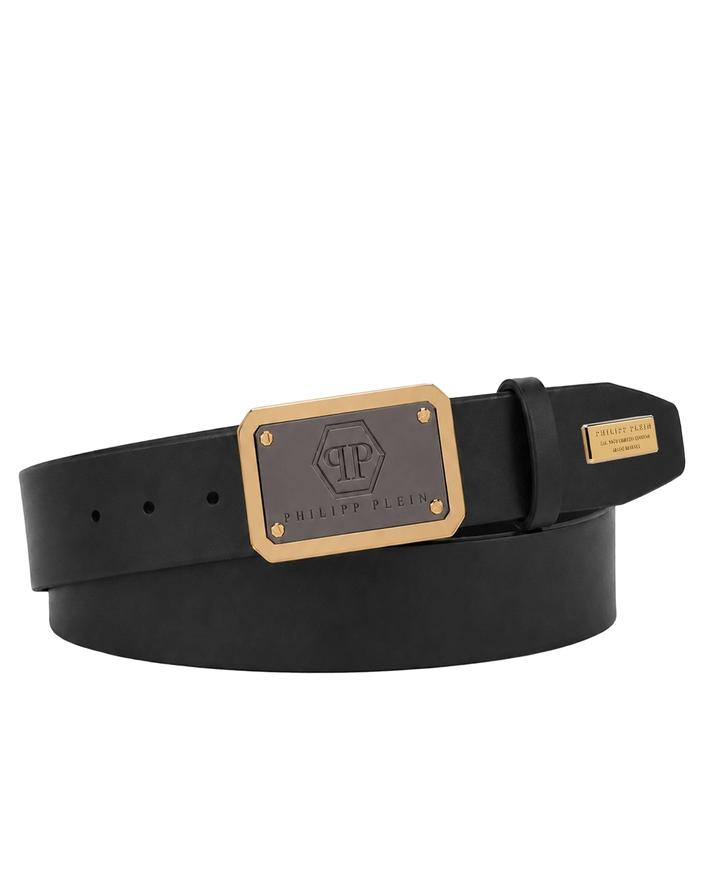 Philipp Plein - Cintos 'Hexagon' em preto: frente