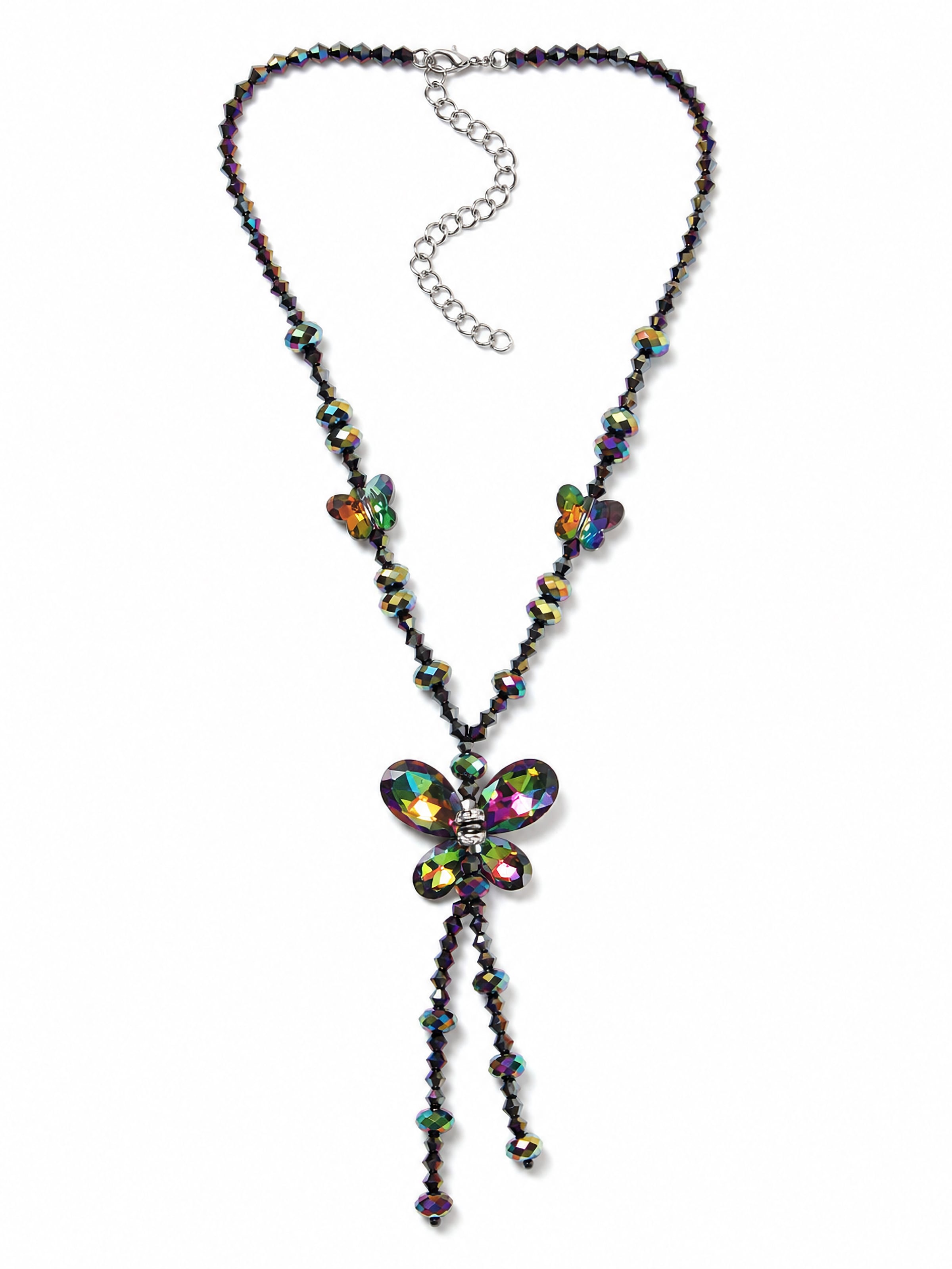 COLLEZIONE ALESSANDRO Kette 'Burga'‌‌‌‌‌ in Schwarz: Vorderseite