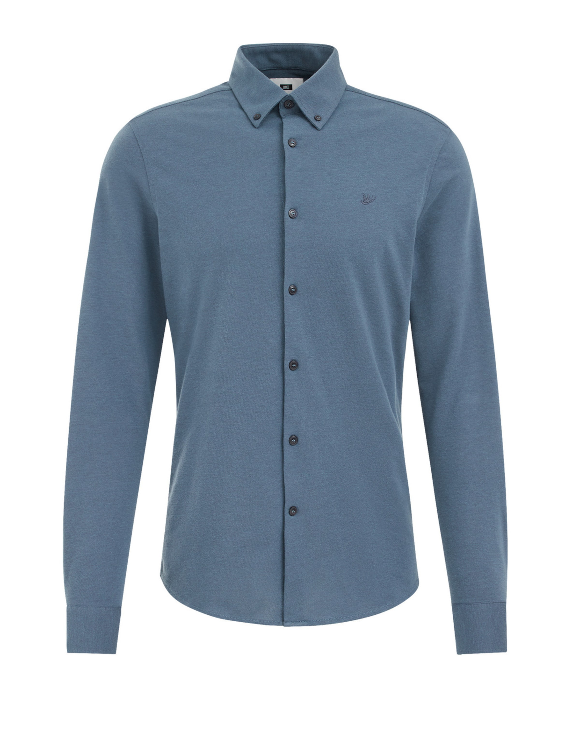 WE Fashion Slim Fit Hemd in Blau: Vorderseite